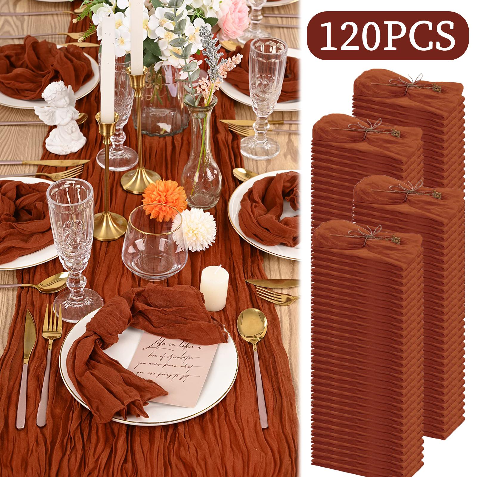 24-120 Stuks Salie Groene Bruiloft Servetten Doek Servetten Katoenen Gaas Handdoek 20Inch Servetten Dineren Placemats Feesttafel Decor