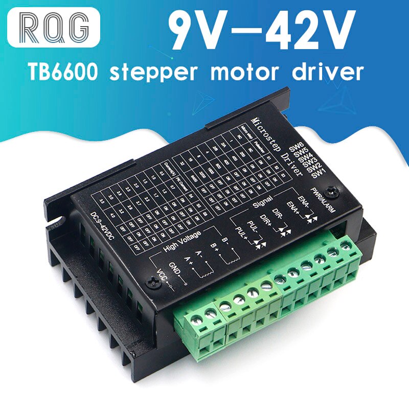Controlador de Motor paso a paso TB6600 4A 9 ~ 42V TTL 32 Micro-paso CNC 1 eje 2 o 4 Fase de Stepper Moto 42, 57, 86