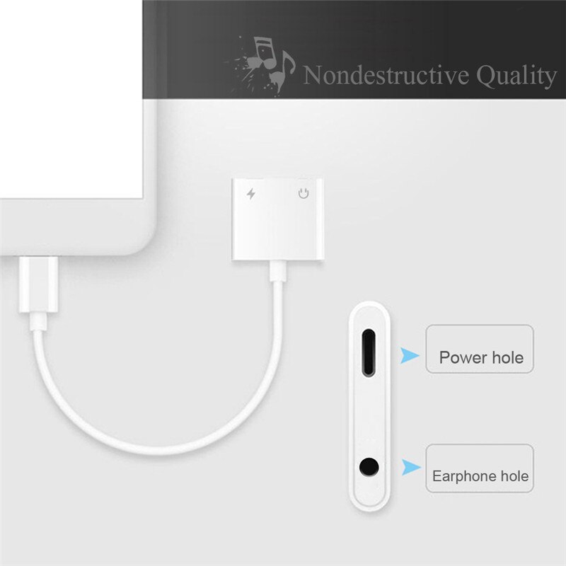 Voor Bliksem Naar 3.5Mm 2 In 1 Koptelefoon Audio Adapter Voor Iphone 7 8 Plus X Xs Charger Cable mobiele Telefoon Aux Dual Jack Splitter