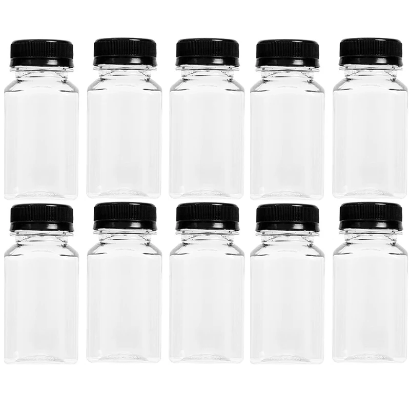 150/500ml tomme plastik drikkebeholdere med sorte skruelåg, genanvendelige til køkkenkøleskab, spiritus, mad, sovs, emballage: Blå