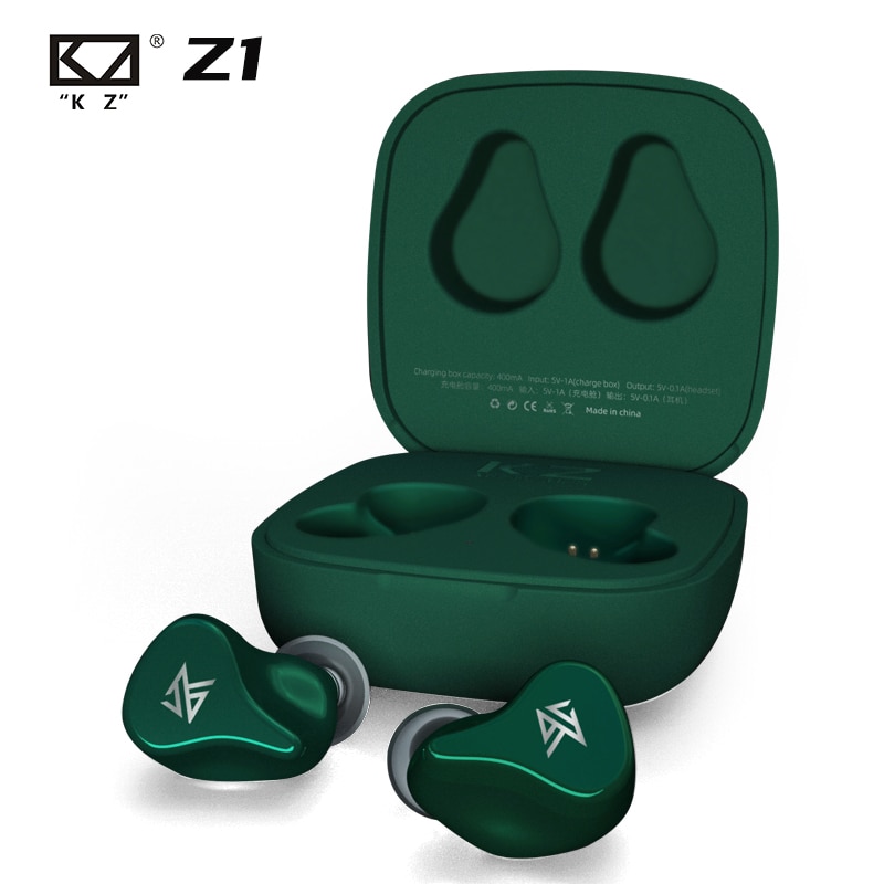 Kz Z1 Tws Bluetooth V5.0 Oortelefoon Dual Magnetische Dynamische Oordopjes Touch Control Noise Cancelling In Ear Oortelefoon