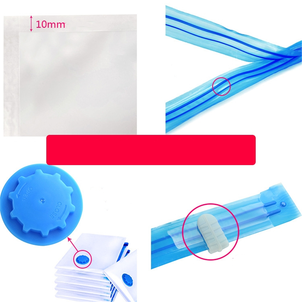 Vacuum Clothing Storage Bag Transparent Vacuum Bag Folding Compressed Space Saving Clothes Organizers For Towel Cloth Blanket