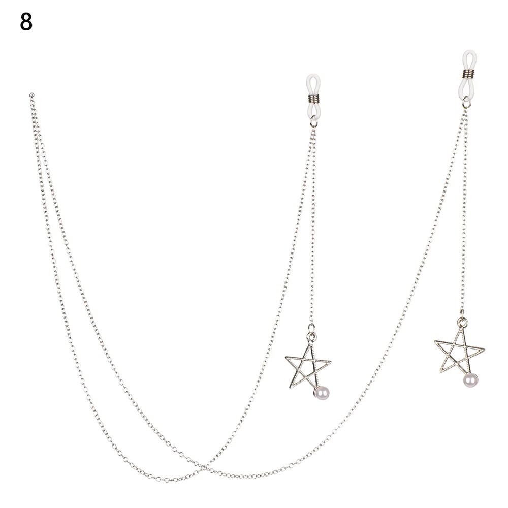 1Pcs Eyeglasses Chains Women Metal Sunglasses Reading Glasses Cords Vintage Glasses Holder Strap Lanyards Eyewear: 8