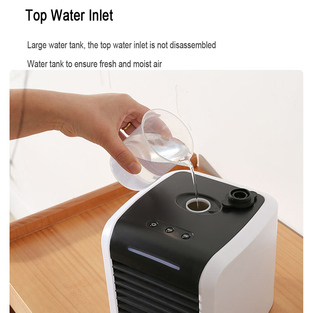 Mini klimaanlæg til hjemmet bærbar luftkøler personligt rum køleventilator kontor hjemmeventilator hurtig og praktisk metode usb skrivebord