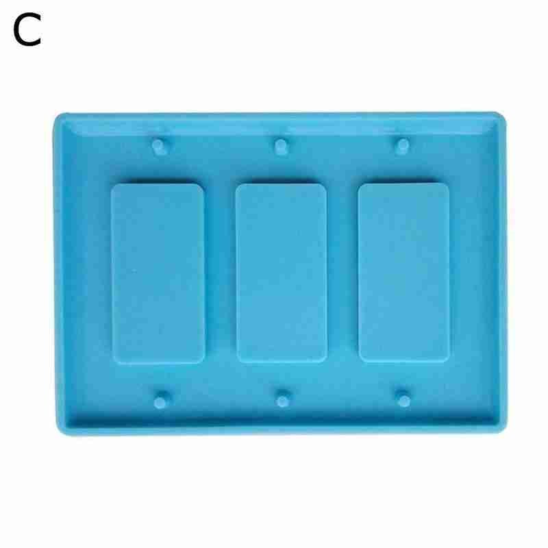 Panel de zócalo de interruptor DIY, molde de silicona para decoración artesanal, herramientas de cristal, fabricación de moldes de resina epoxi R9J6 K8Q8: Gris oscuro