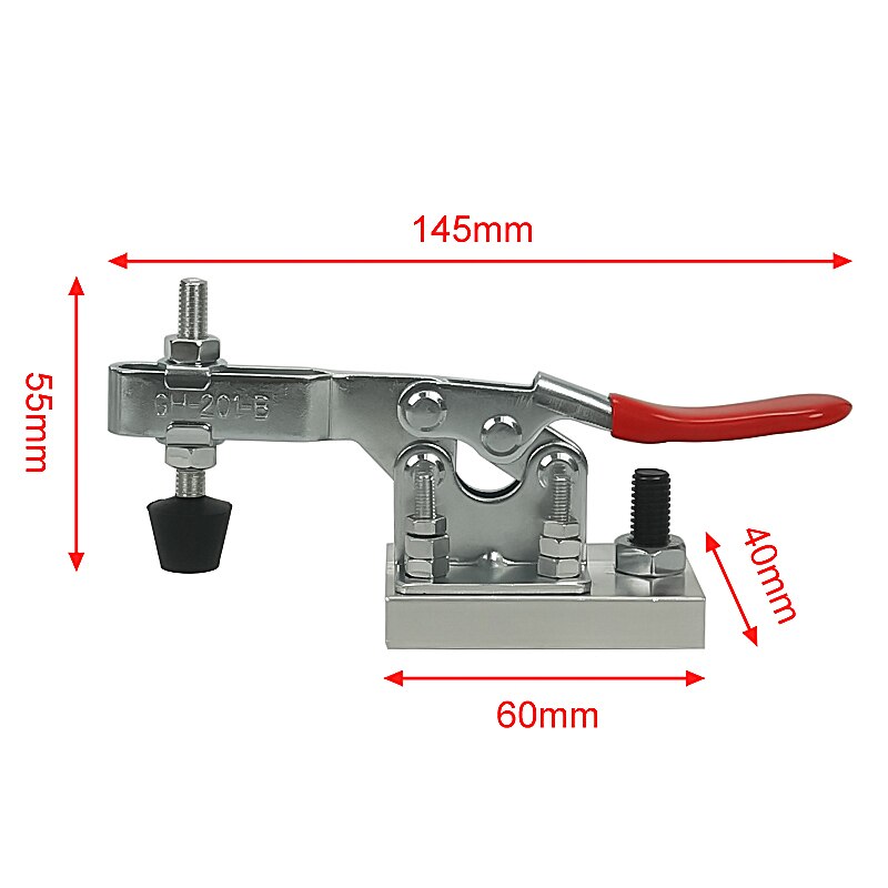 1pcs Holding Capacity 90Kg Horizontal Toggle Cnc Chuck Metal Clamp Plate Engraving Machine Fastening Platen Fixture Aluminum