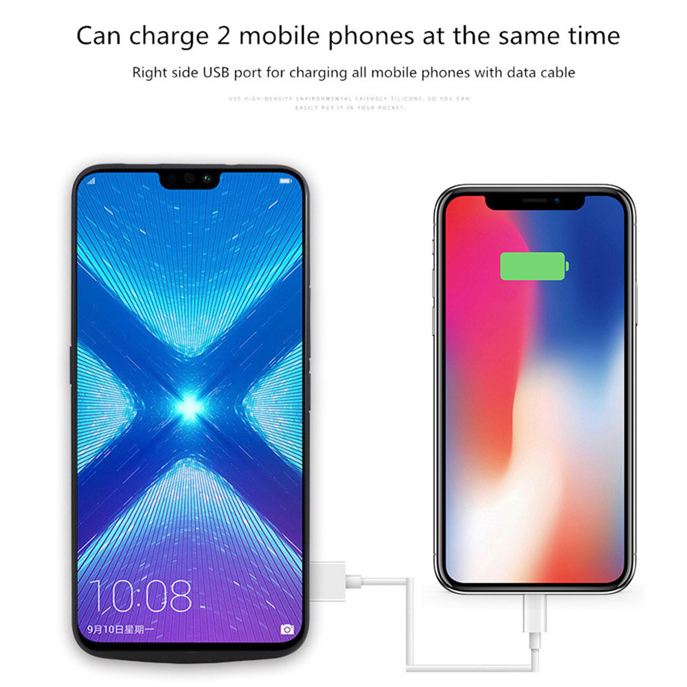 Battery Power Cases For Huawei Honor 8X Battery Charger Cover 6500mAh Portable External Stand Power Bank Battery Charging Cases