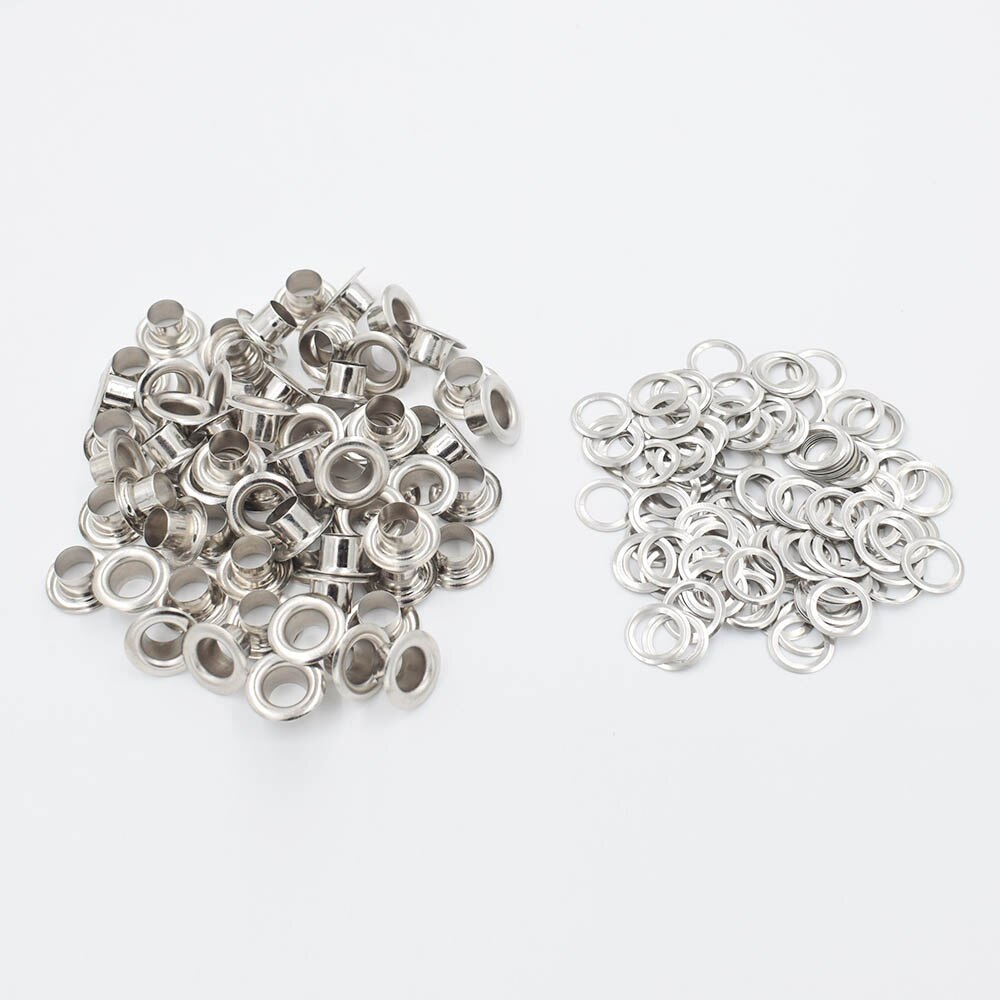 100pieces/lot) inner diameter 8mm metal Shoebox holes. Canopy cloth drawstring holes. Eyelets. corn.Silver eye Ultra gas eyes: 100sets