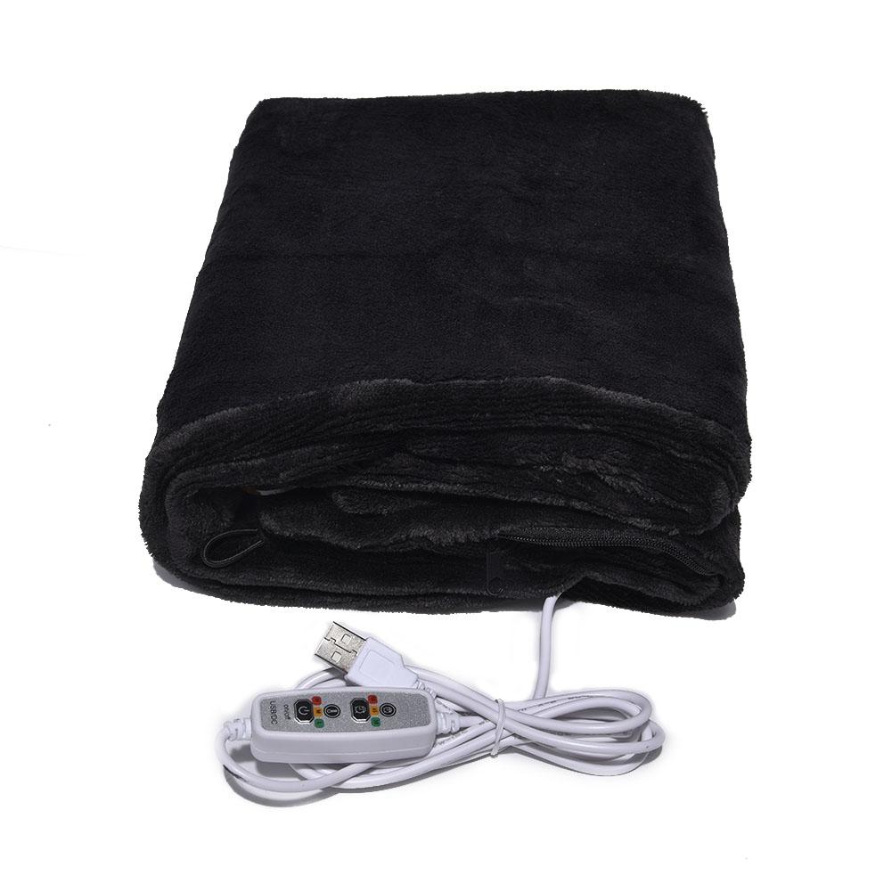 160*60CM USB Heating Shawl 3-speed Timing Thermostat Blanket USB Electric Shawl TV Blanket Warm Flannel Blankets Cover Blanket: Default Title