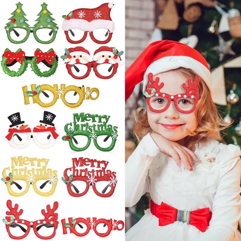 Kinderen Kerstman Antler Glazen Xmas Speelgoed Party Decor Cosplay Prop Ornamenten Xmas Ornamenten Kinderen Gunsten Cadeaus