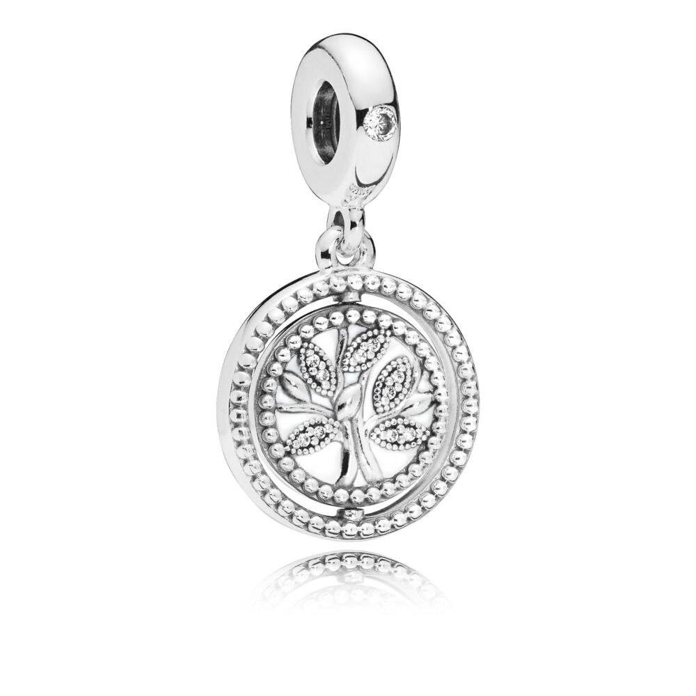 KAKANY-Conjunto de árbol de la vida europeo de plata de ley auténtica, Colección Retro brillante, joyería Original DIY Glamour
