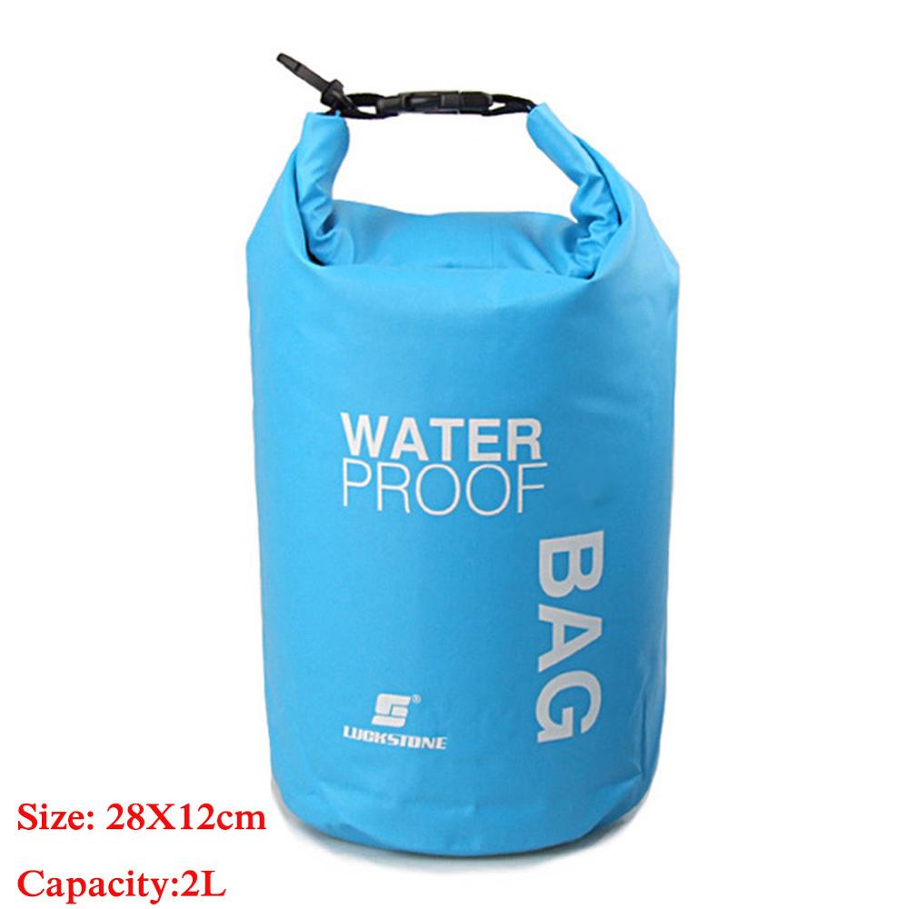 Sports Waterproof Dry Bag Backpack Floating Boating Rafting Kayaking Camping Hiking River Swimming Travel Kits 2L/8L/40L/70L: 2L Blue