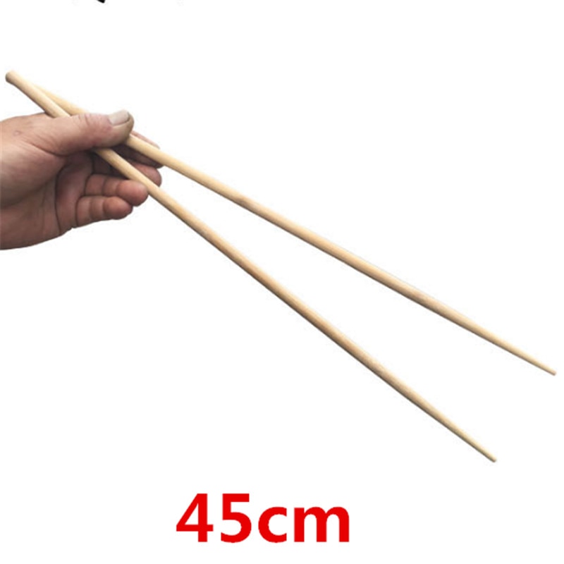 Palillos grandes de 45cm de largo para olla , palillos de madera usados para chef de restaurante, palillos fritos japoneses de bambú, palillos de comida de estilo chino