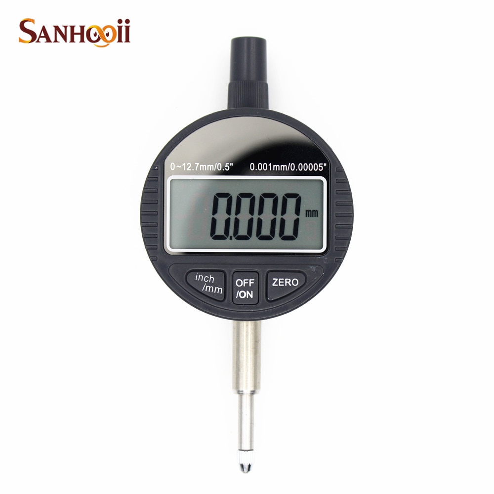 Sanhooii 0.001mm/0.00005" Dial Micro Indicator Measurement Instrument Precision Digital Electronic Micrometer Gauge Tool
