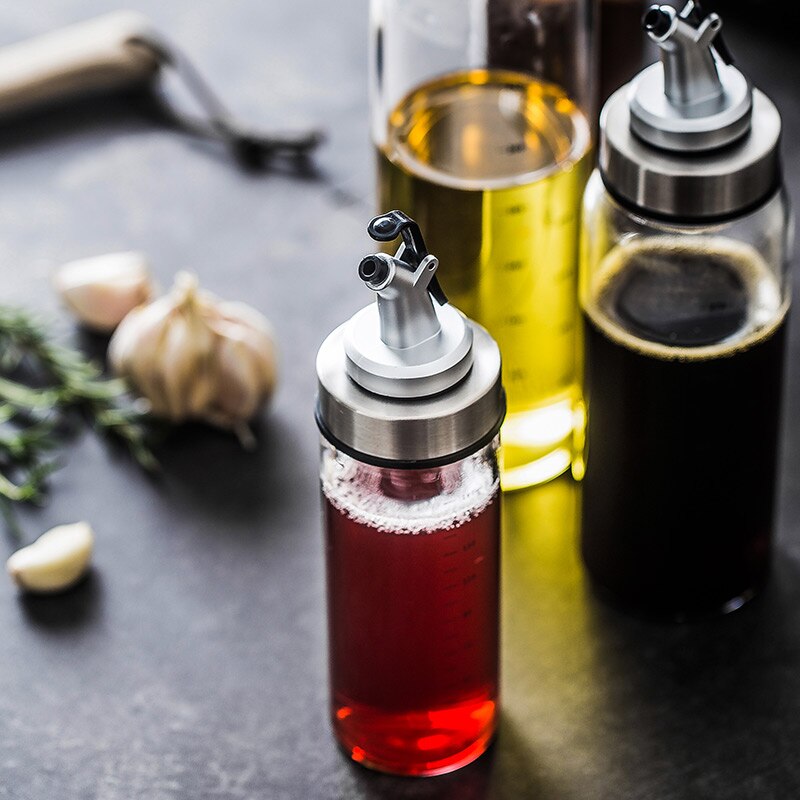 Cooking Seasoning Bottle Oil Vinegar Dispenser Soy Sauce Olive Glass Oil Bottle Oil Container Honey Pot Condiment Bottles tools