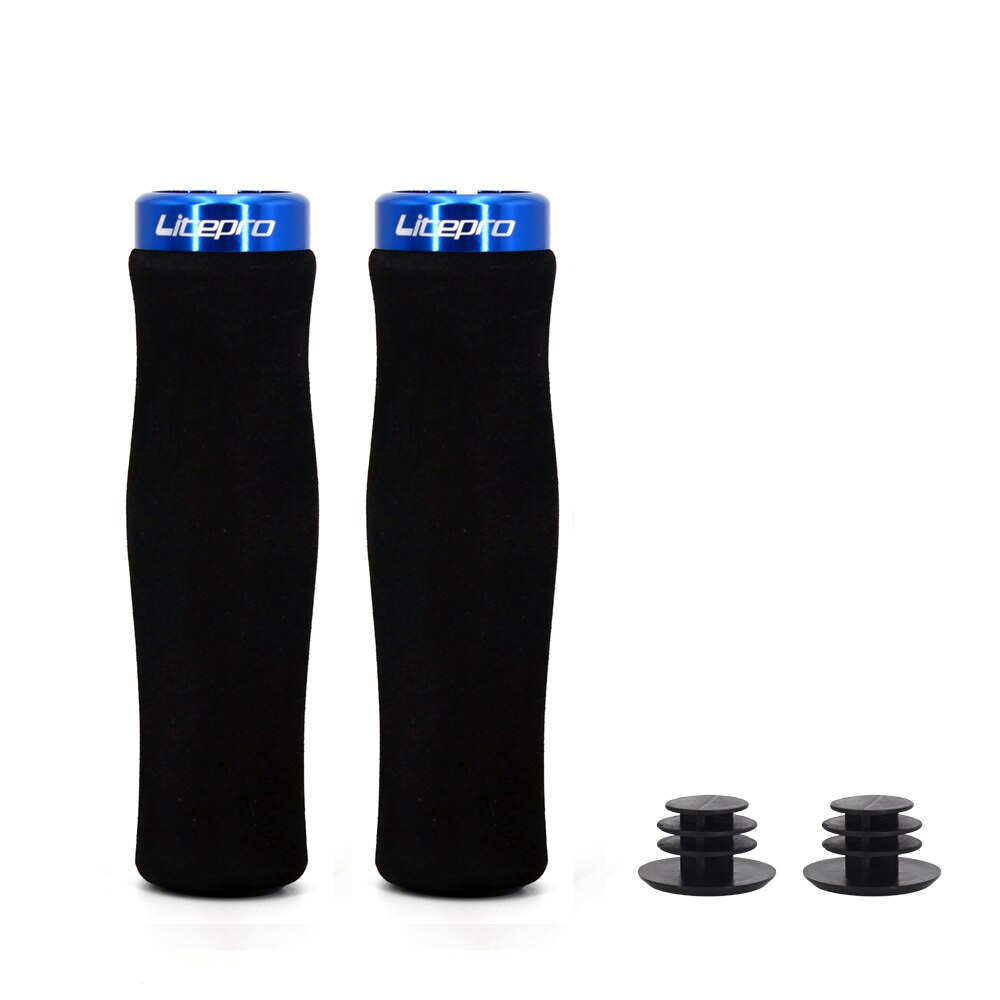 Litepro Bike Grips MTB BMX Road Cycling Handlebar Grips Anti-Skid Rubber Bicycle Grips Mountain mtb Grips Bicycle Accessories: LP grips blue