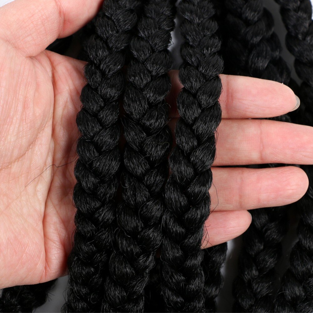 GLAMO 12 Inch Ombre Box Braid Crotchet Hair Extensions Braids 80g/pc Micro Box Braid Hair Synthetic Bulk Crochet Braiding Hair