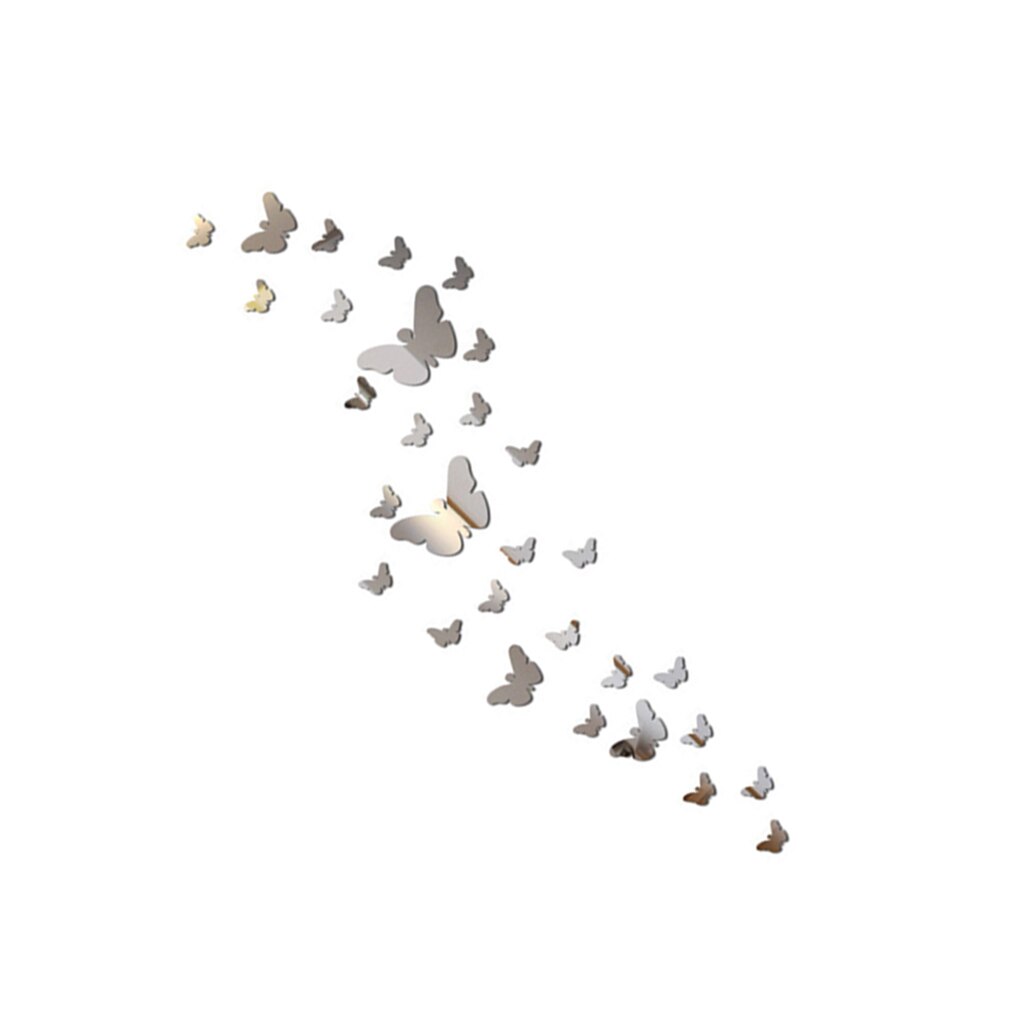 25 st spegel väggdekaler djur spegel väggdekal vattentät självhäftande väggdekaler försköna hem inredningsmaterial