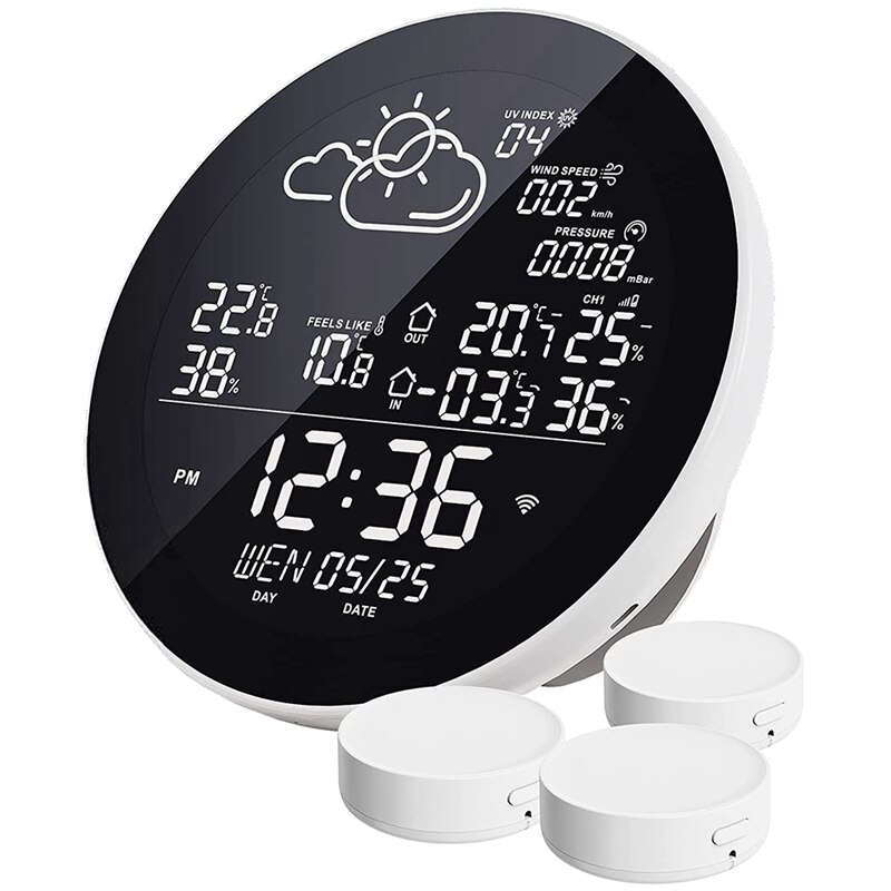 Weerstation Wireless Indoor Outdoor Digitale Thermometer Hygrometer Weerstation Met Backlight: Default Title