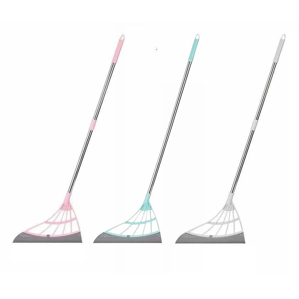2-in-1 Sweeper Magic Broom Multifunctional Adjustable Wiping Sweeper Floor Squeegee Hair Remover Squeegee For Shower