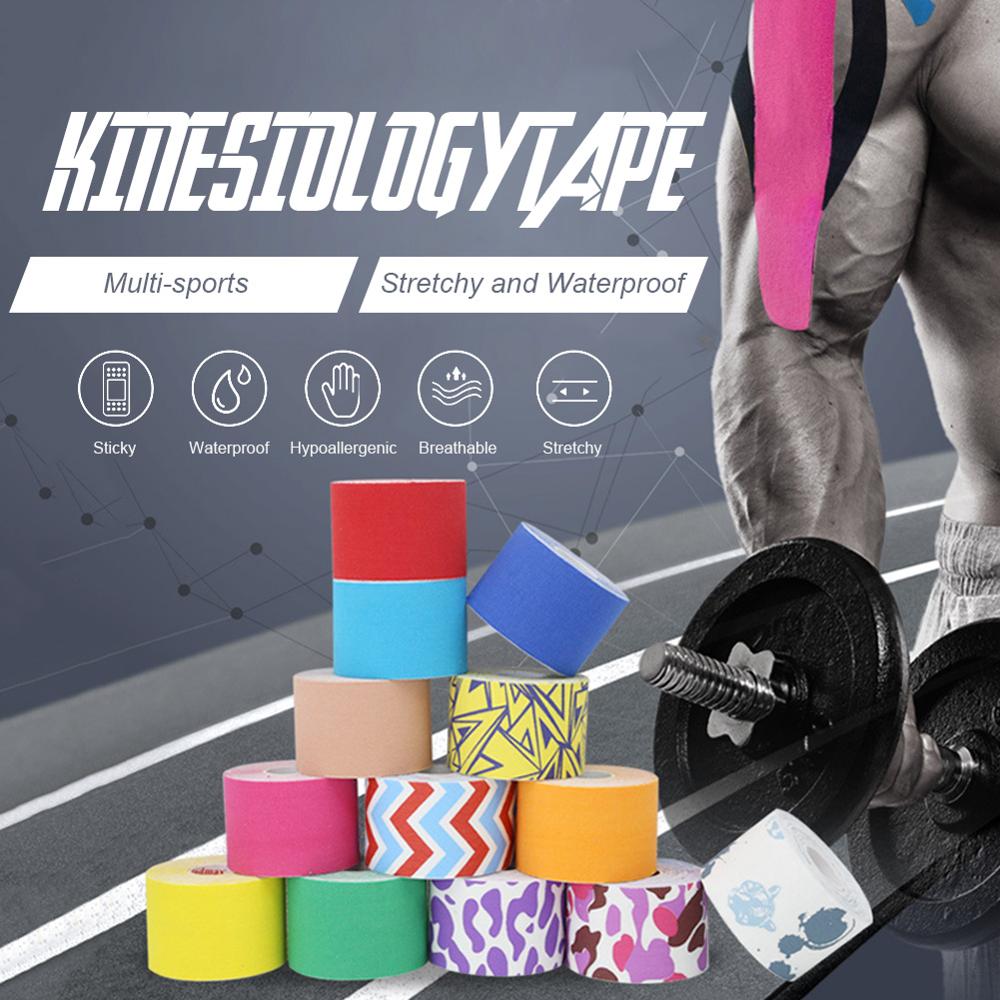 5 meter kinesiologi tape atletisk genopretning elastisk tape knæpude muskelsmerter lindring knæpuder støtte til gym fitness bandage