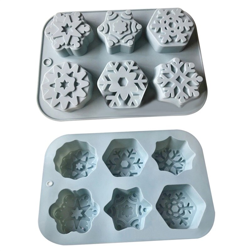 3D Snowflake Soap Mold Silicone Candle Mold Aroma Gypsum Plaster Resin Mould Cake Decoration Tool Handmade Candle Molds: Default Title