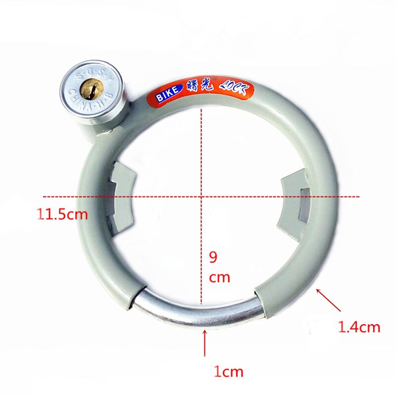 Fietsslot anti-diefstal Fietsslot Oude Patroon Bold Klink Ronde Stalen Lock Fietsaccessoires FZS004: normal