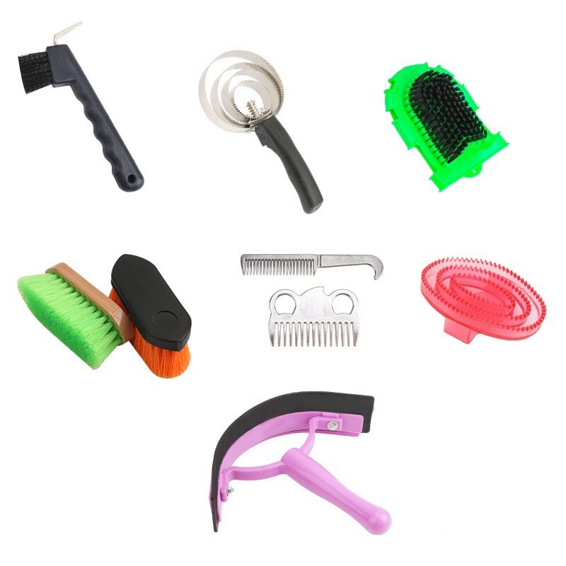 Horse Washing Kit Brush Horse Washing Kit Supplies Horse Grooming Kit 9-Piece Equine Care Series Horse Bath Tool: Default Title