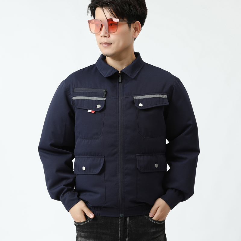 Cool Jacket Men's Refrigeration Fan Jacket Air Conditioner Clothes Cooling 13 Hours High Temperature Work Fishing Coat Hiking: 4XL / Blue