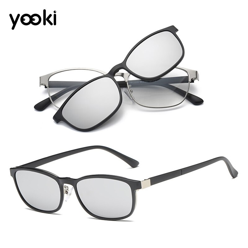 Polarized flip up clip on sunglasses black 100%  uv protection fishing menn kvinner nattbriller: No 2