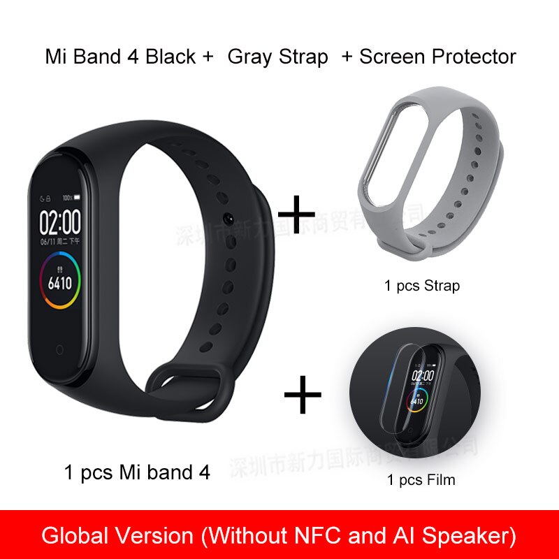 Xiaomi Miband Xiaomi Mi Band 4 Smart Wristbands Miband 4 Bracelet Heart Rate Fitness 135mAh Color Bluetooth 5.0: GL Gray