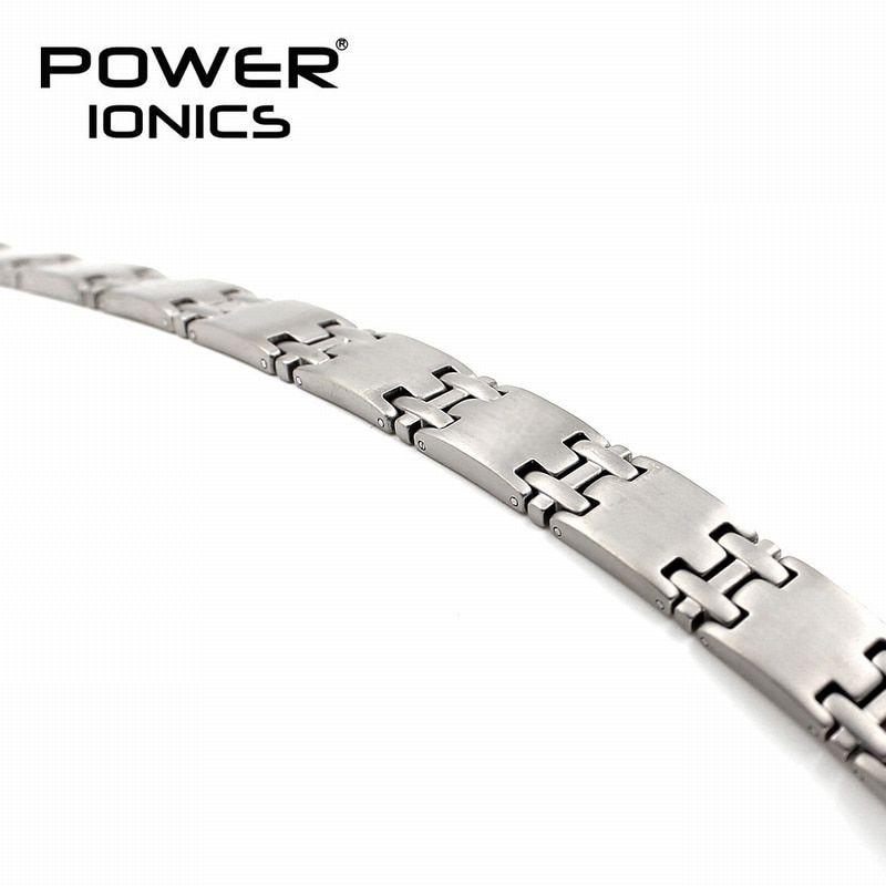 Power Ionics Titanium W/Ndfeb Neodymium Magnetische Therapie Mannen Wtristband Armband PT062