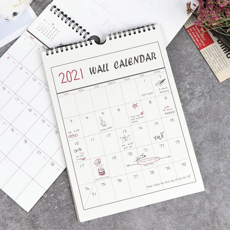 1PC Wall Calendar Agenda Organizer Home Office Hanging Wall Calendar