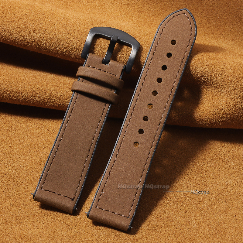 Quick Release Leather Watch Band Bracelet 20mm 22mm Replacement Wrist Straps Watchbands for Galaxy Wrist Band Women Men Belt: White Black / 20mm