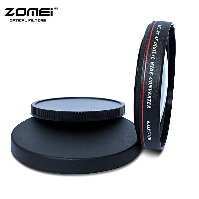 Zomei 49/52/77Mm 0.45X Groothoek Filter Lens Multi-Coated Agc Optische Glas Mc Af brede Converter Voor Digitale Slr Camera Lens