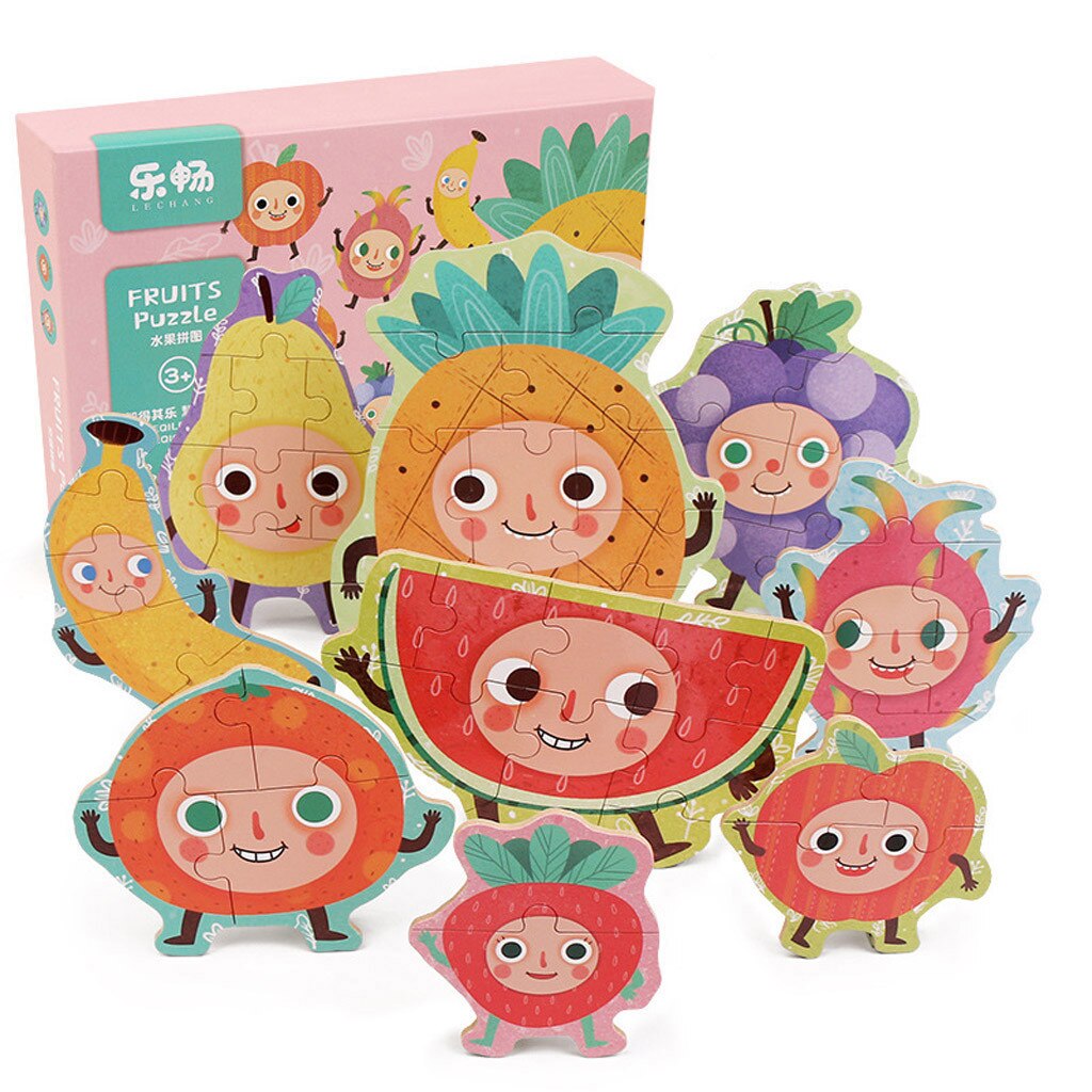 Houten 3D Puzzel Houten Speelgoed Voor Kinderen Montessori Speelgoed Puzzel Cartoon Dier Puzzel Kids Educatief Spel Blokken: J