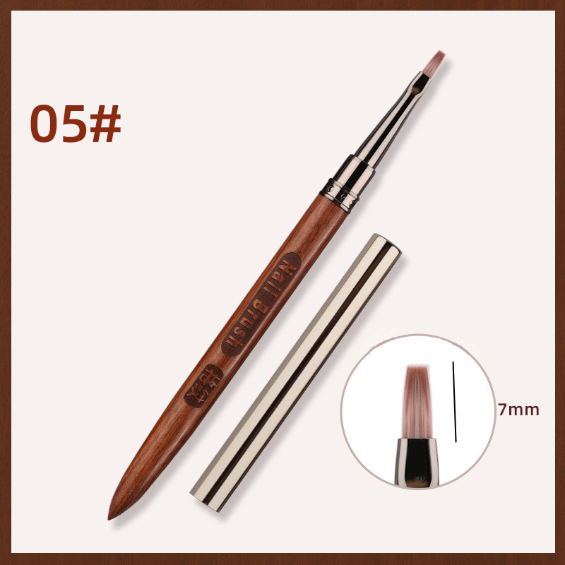 Pincel Triangular para manicura francesa, espátula para dibujo, línea de pintura, delineador, gradiente, Metal redondo plano: Gris oscuro
