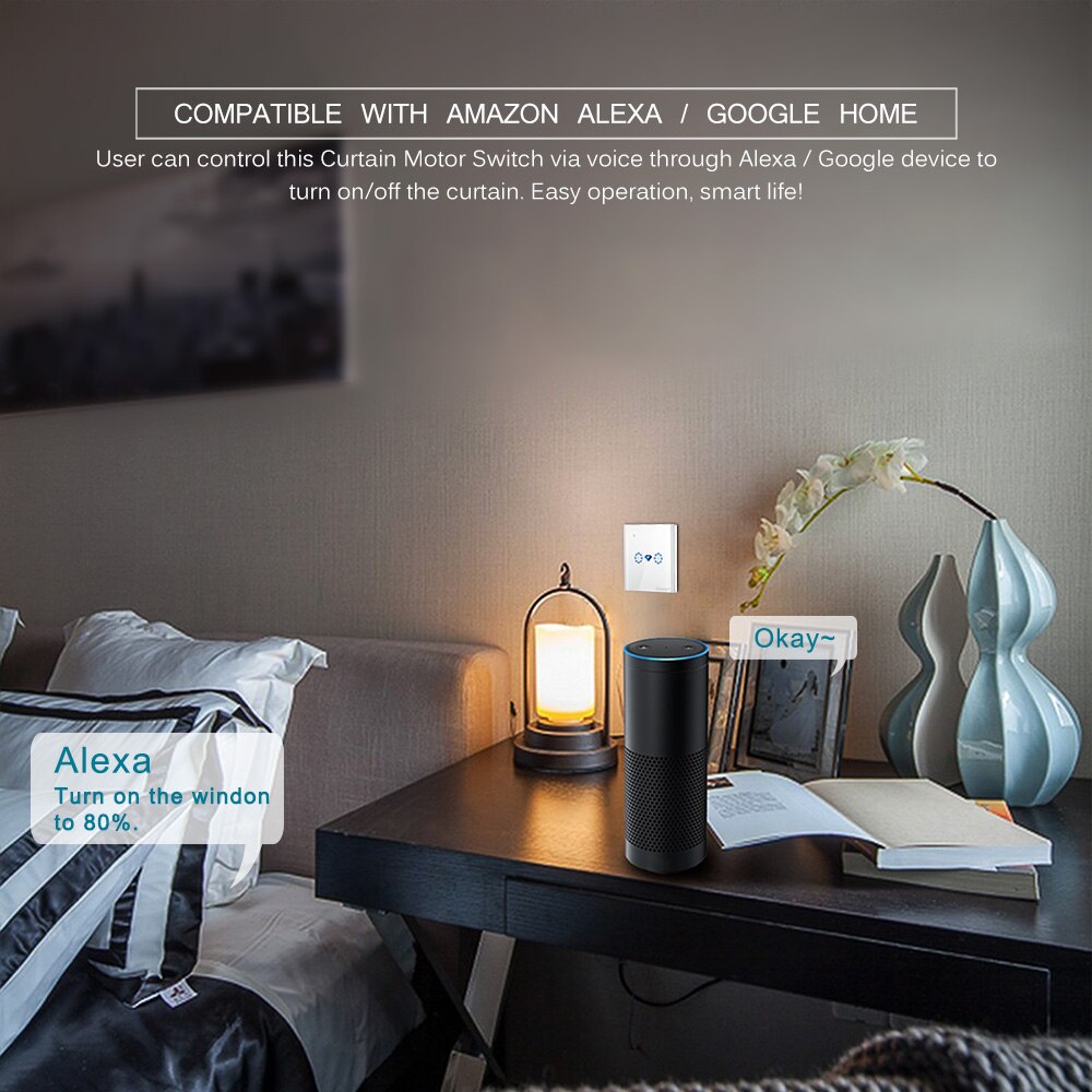 WiFi Electrical Alexa Echo AC110 To 250V For Mechanical Blinds Switch Touch APP Voice Control By Alexa Echo Limit Blinds Motor