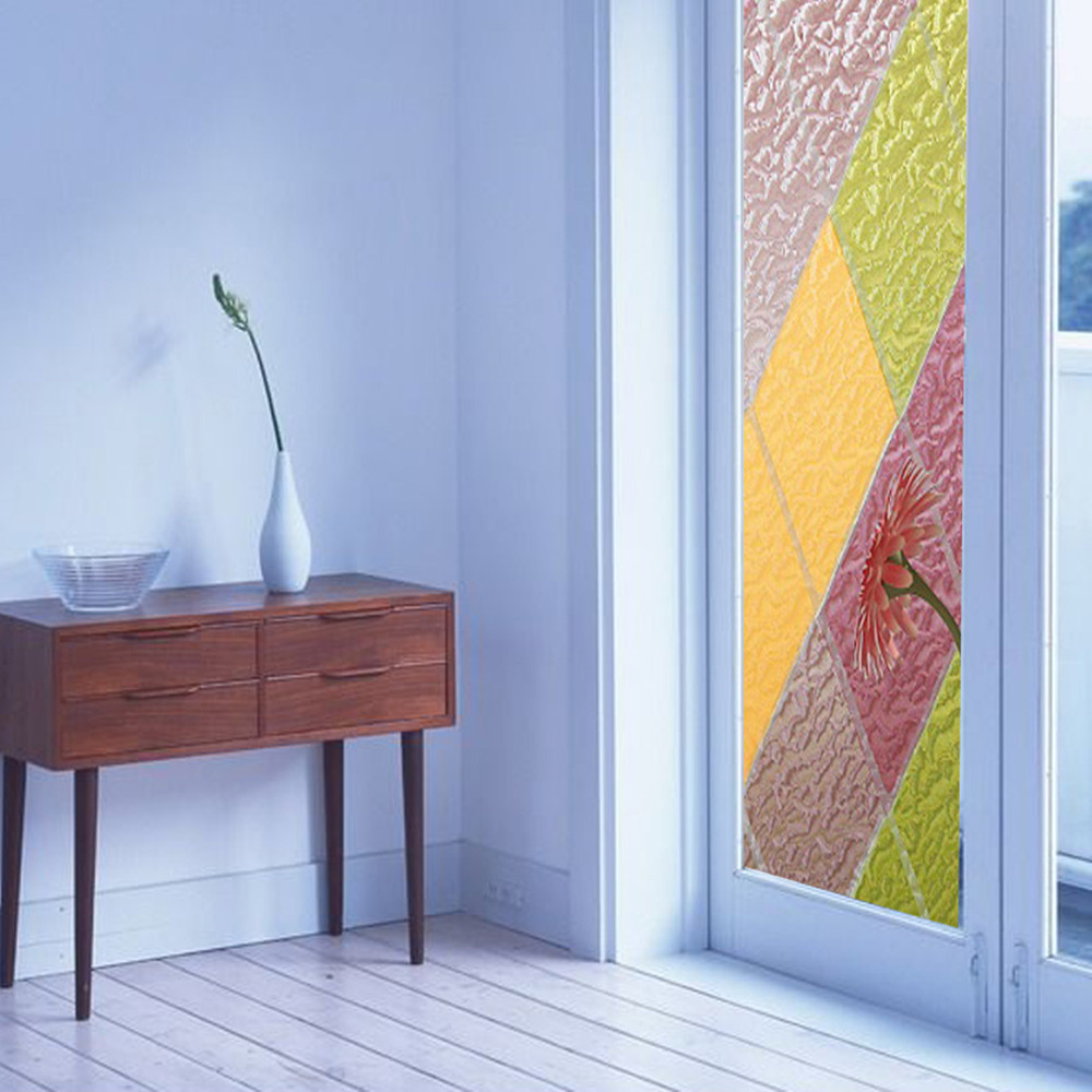 Sunice 2D printed static window film home Decorative glass Films Privacy Static Cling stickers Frosted Windows sticker decal