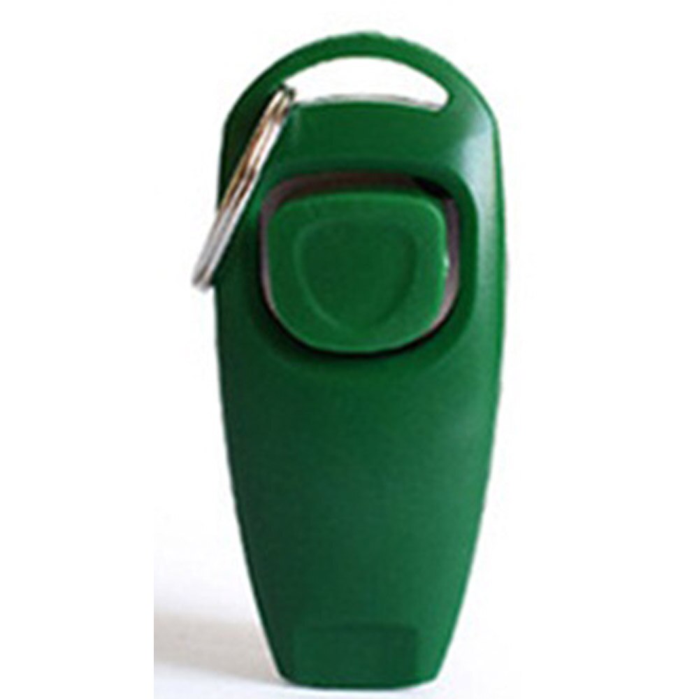 Pet Toy Training 2-in-1 Dog Training Whistle Clicker Pet Dog Trainer Aid Guide Dog Supplies Easy To Carry PC Material: Green