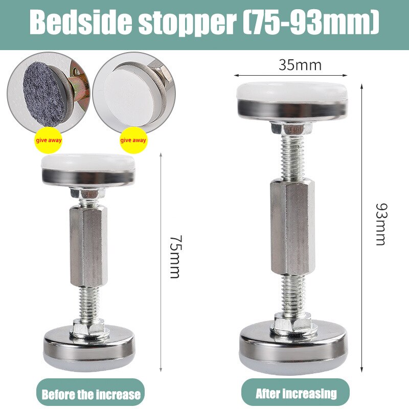 Threaded Bed Frame Bed Adjustable Anti-shake Tools Multifunction Telescopic Support Furniture Tools For Home: 75mm-93mm