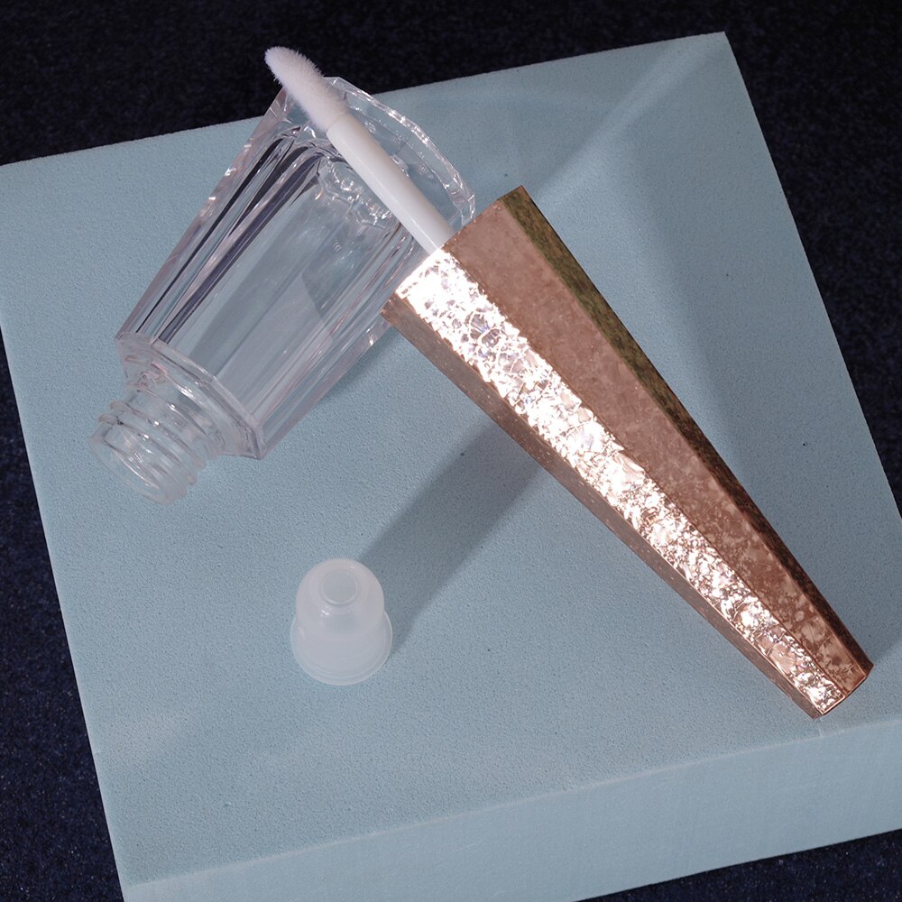 Nowy 1/5 sztuk 7ml geometryczny w kształcie stożka puste jasne opakowania błyszczyka robić ust przenośny DIY balsam robić ust szminka w płynie rury kosmetyczne pojemnik