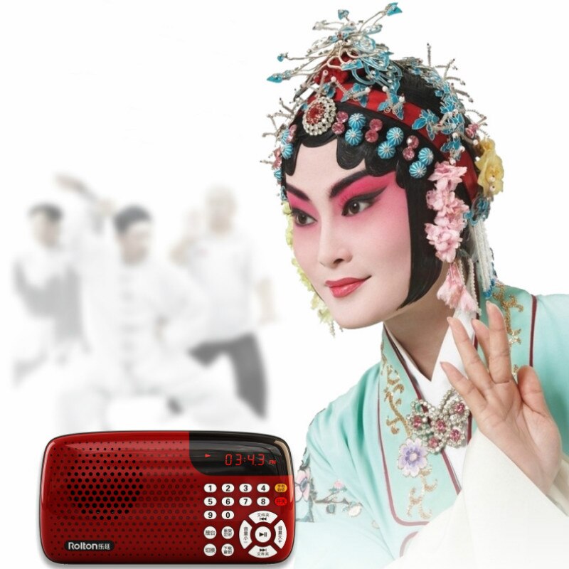 MINI Version Card Speaker LED Display Portable Speaker Tone USB&amp;TF Radio Morning Exercise Singing Machine for the Elderly
