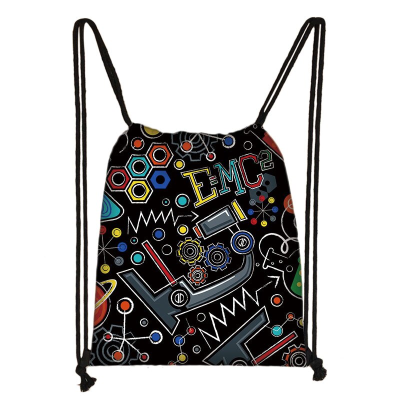 Interest Math Physics Formula Print Bundle Pocket Women Softback Mathematical Formula Girl Boy Storage Bag Fort Travel Bookbags: skdmath04