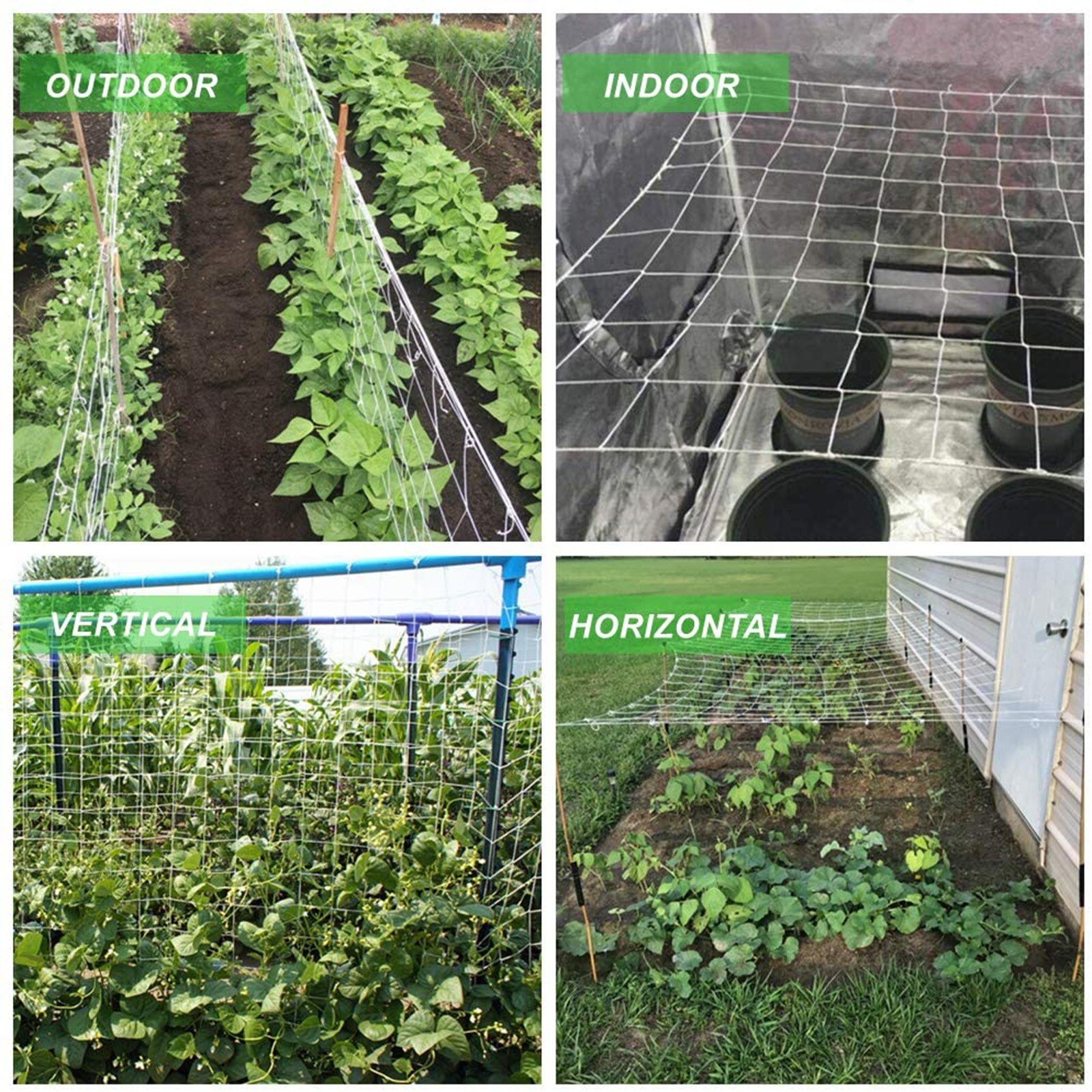 5 x 30ft Plant Trellis Netting Heavy-Duty Polyester Plant Support Vine Climbing Hydroponics Garden Net Accessories Multi Use