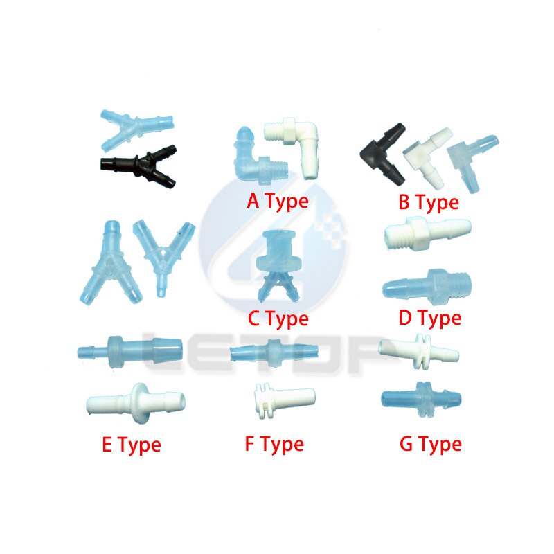 Corrosion Resistant LETOP Parts Printer Ink Tube Connector Plastic