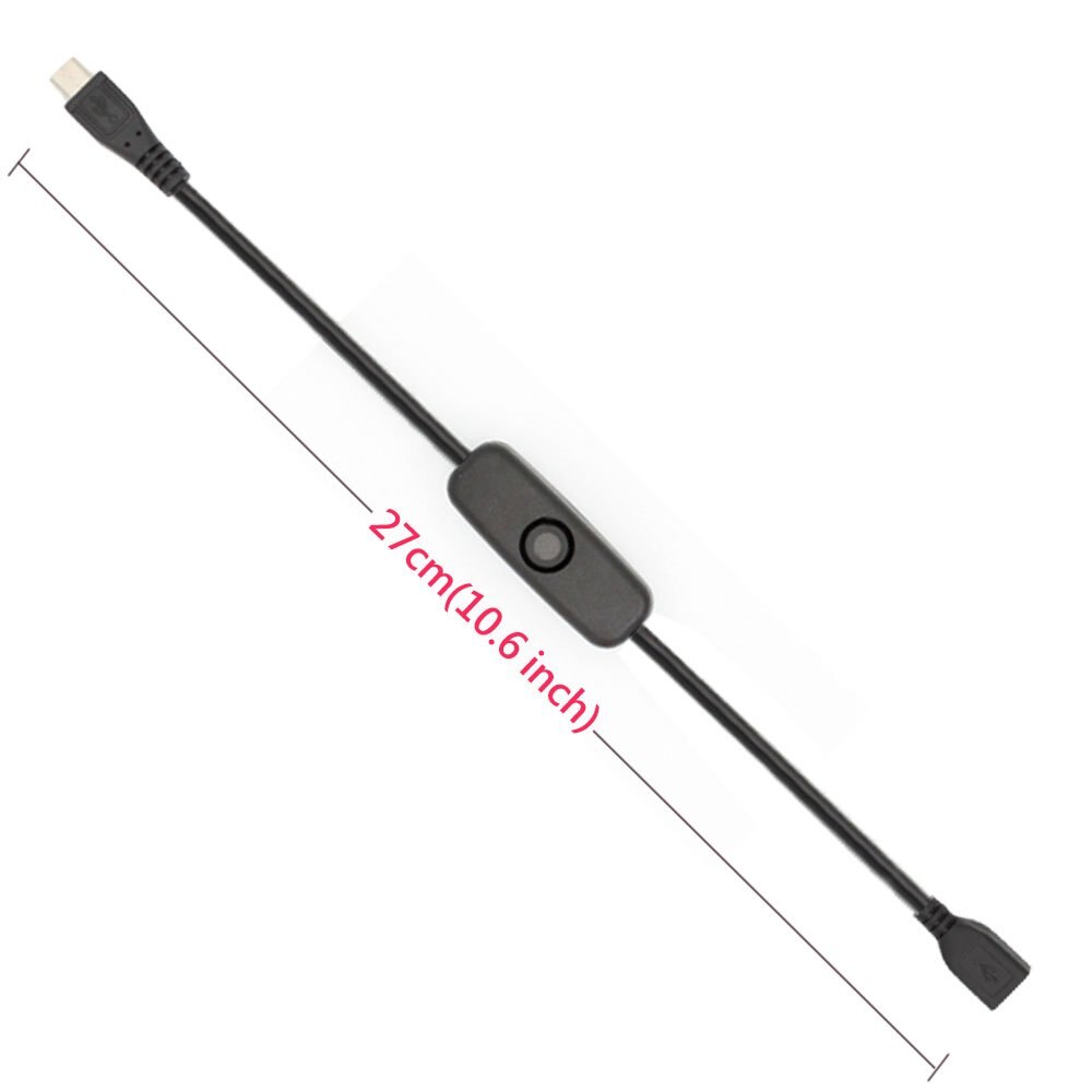 NUOLIANXIN For Raspberry Pi 3 Power Supply Cord Pi 3 Power Switch Cable Push On Off for Pi 3 Model B+, Pi 3 Model B, Pi 2 B Pi 1