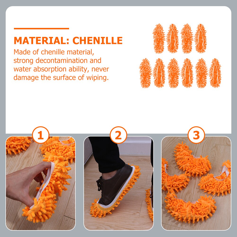 10 szt. Kapie z mopem buty zmywalne kapcie robić kurzu wycierać skarpetki robić czyszczenia kapcie