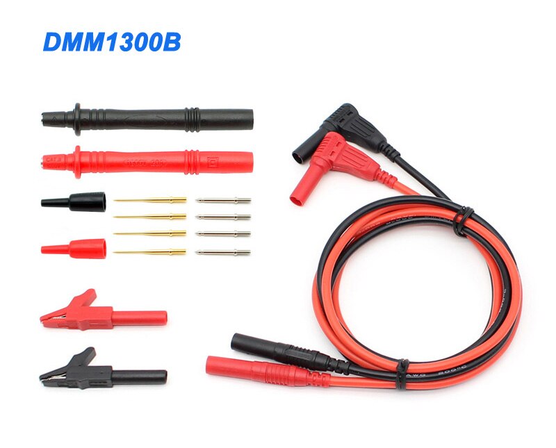 Test Lead Kit Kits 4 Mm Banana Plug Alligator Clip Meetsnoeren & Vervangbare Multimeter Probe Probes Test Haak: DMM1300B