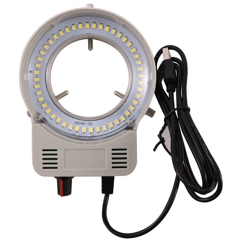 48 LED cámara de microscopio Industrial fuente de luz anillo de la lámpara de luz de la lámpara del iluminador ajustable brillo interfaz USB: Default Title